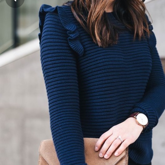 Banana Republic Sweaters - Banana Republic knit ruffle sweater.